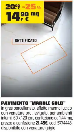 OBI Pavimento "marble gold" offerta