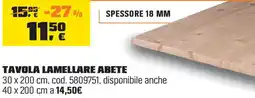 OBI Tavola lamellare abete offerta