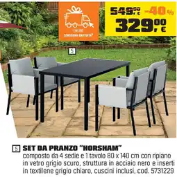 OBI Set da pranzo "horsham" offerta
