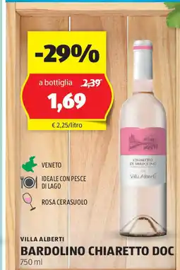ALDI VILLA ALBERTI Bardolino chiaretto doc offerta
