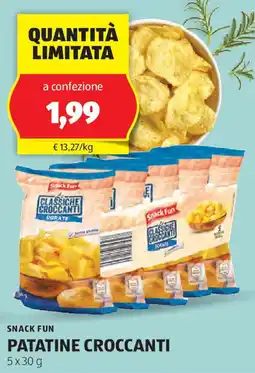ALDI Snack fun patatine croccanti offerta
