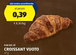 ALDI PAN DEL DÌ Croissant vuoto offerta