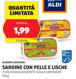 ALDI ALMARE SEAFOOD Sardine con pelle e lische offerta