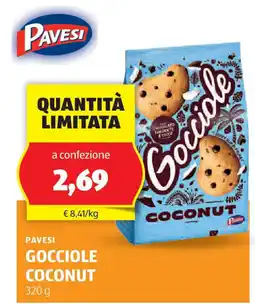 ALDI PAVESI Gocciole coconut offerta