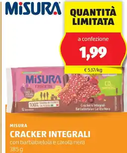 ALDI MISURA Cracker integrali offerta
