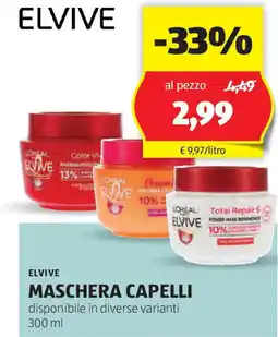 ALDI ELVIVE Maschera capelli offerta