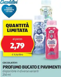 ALDI COCCOLATEVI Profumo bucato e pavimenti offerta