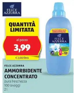 ALDI FELCE AZZURRA Ammorbidente concentrato offerta