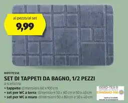 ALDI NOVITESSE Set di tappeti da bagno offerta