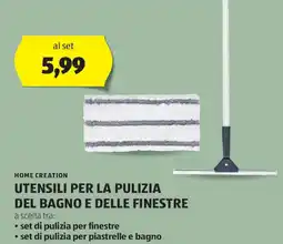 ALDI HOME CREATION Utensili per la pulizia del bagno e delle finestre offerta