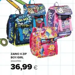 Oasi ZAINO 4 zip boy/girl offerta
