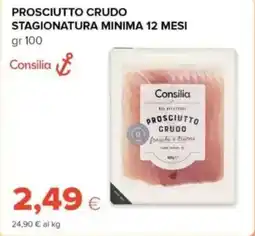 Tigre Consilia prosciutto crudo stagionatura minima 12 mesi offerta
