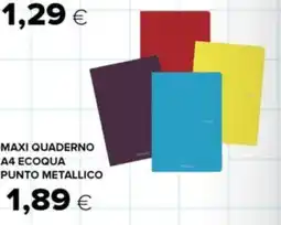 Oasi Maxi quaderno a4 ecoqua punto metallico offerta