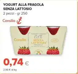 Tigre Consilia yogurt alla fragola senza lattosio offerta