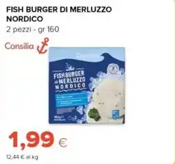 Tigre Consilia fish burger di merluzzo nordico offerta