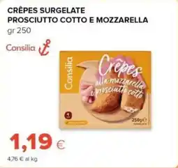 Tigre Consilia crêpes surgelate prosciutto cotto e mozzarella offerta