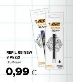 Oasi BIC Refil re'new 3 pezzi blu/nera offerta
