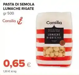 Tigre Consilia pasta di semola lumache rigate offerta