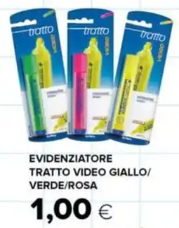 Oasi Evidenziatore TRATTO video giallo/ verde/rosa offerta