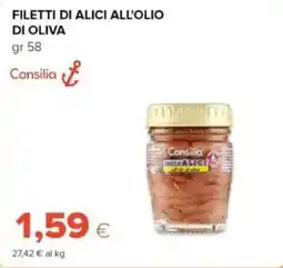 Tigre Consilia filetti di alici all'olio di oliva offerta