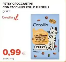 Tigre Consilia petsy croccantini con tacchino pollo e piselli offerta