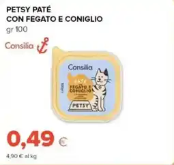 Tigre Consilia petsy paté con fegato e coniglio offerta