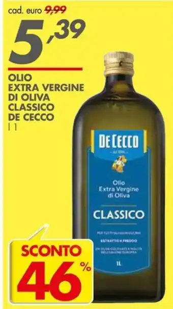 Italmark Olio extra vergine di oliva classico DE CECCO offerta