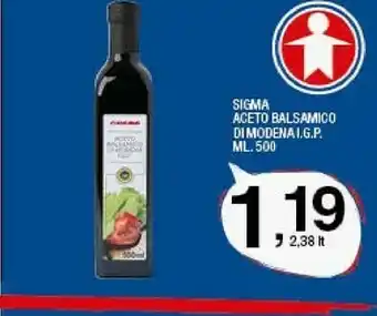 Sigma Sigma - aceto balsamico di modena igp 500 g(ml) offerta
