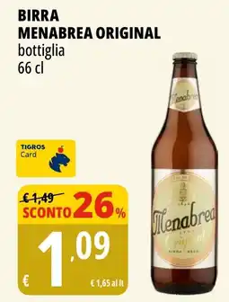 Tigros Birra MENABREA ORIGINAL offerta