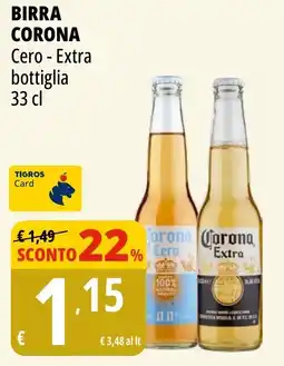 Tigros Birra CORONA offerta