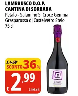 Tigros Lambrusco D.O.P. CANTINA DI SORBARA offerta