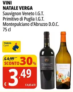 Tigros Vini NATALE VERGA offerta