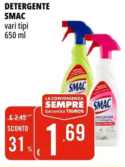 Tigros Detergente SMAC vari tipi offerta