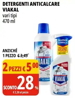Tigros Detergenti anticalcare VIAKAL offerta