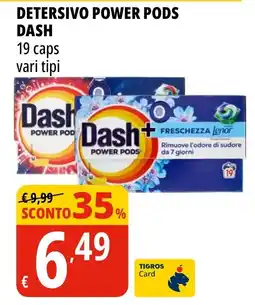 Tigros Detersivo power pods DASH offerta