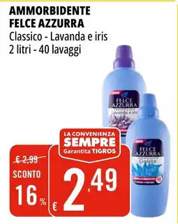 Tigros Ammorbidente FELCE AZZURRA Classico - Lavanda e iris offerta