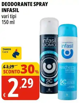 Tigros Deodorante spray INFASIL offerta