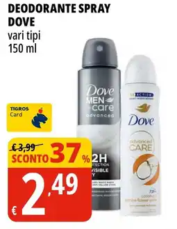 Tigros Deodorante spray DOVE offerta