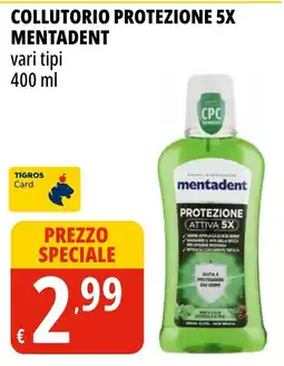 Tigros Collutorio protezione 5x MENTADENT offerta