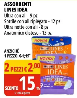 Tigros Assorbenti LINES IDEA offerta