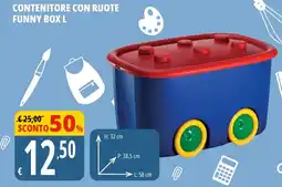 Tigros Contenitore con ruote funny box L offerta