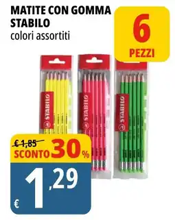 Tigros Matite con gomma STABILO offerta