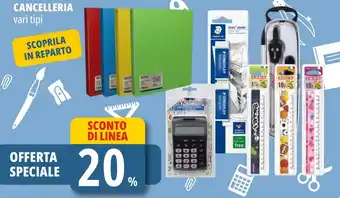 Tigros CANCELLERIA vari tipi offerta