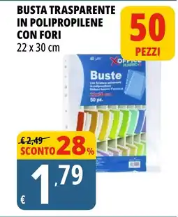 Tigros Busta trasparente in polipropilene con fori 22 x 30 cm offerta