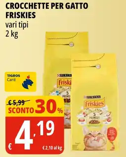Tigros Crocchette per gatto FRISKIES offerta