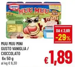 A&O Muu muu mini gusto vaniglia / cioccolato CAMEA offerta