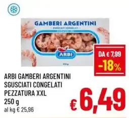 A&O Arbi gamberi argentini sgusciati congelati pezzatura XXL offerta