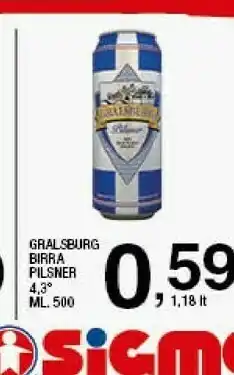 Sigma Pilsner birra offerta