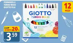 Tigros Pennarelli turbo maxi GIOTTO FILA offerta