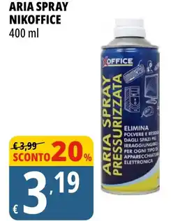 Tigros Aria spray NIKOFFICE offerta